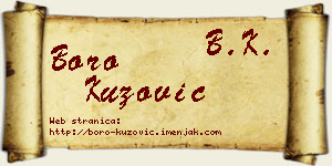Boro Kuzović vizit kartica